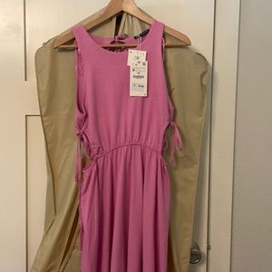 Zara cutout cotton dress NWT